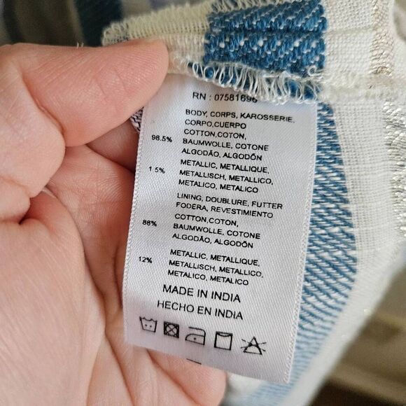 Anthropologie Blue and White Striped Maxi Dress - Picture 6 of 9